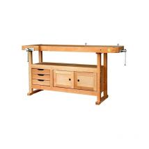 Etabli bois de menuisier long 1,50m à caisson + 3 tiroirs - Outifrance