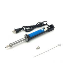 Aougo - Outil à dessouder en Plastique, 40W 2 en 1 Fer à souder électrique Ventouse en étain Forte Aspiration Outil de soudage à dessouder(EU Plug)