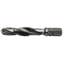 Taraud M5 – Foret taraudeur hexagonal 1/4'' – Acier à coupe rapide – Filetage métrique pas standard – Völkel