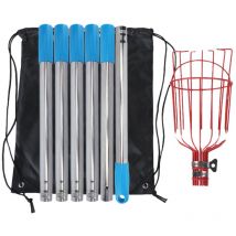 Outil de cueillette de fruits, cueilleur de fruits de 2,4 M avec poteau télescopique et panier en aluminium léger, attrape-fruits facile à assembler,