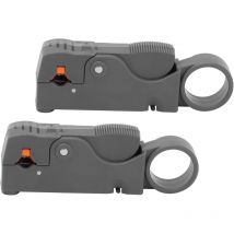 Aougo - Outil de dénudage de câble coaxial, dénudeur de fil léger Outil de coupe de fil Outil de dénudage de fil Conception à double lame pour câble