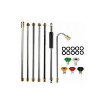 Soleil - Outil de Nettoyage de GouttièRe Laveuse à Pression - Rallonges, Buse de Lance de Nettoyeur de Toit - 4000 Psi 5 Conseils, Accessoires de