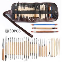 Outil de Poterie Outils de Sculpture Argile Burin pour Potier / Artiste de Céramique Kit 30 Pcs Autres outils spécialisés