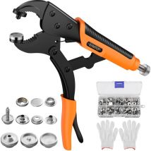 Outil de Pression Pince Bouton Pression Métal avec 3 Matrices et 30 Jeux de Boutons-Pression en Métal Boutons Pression avec Pince Magnétique pour