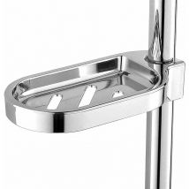 Outil de savon de douche, plaque à savon abs porte-savon plateau à clipser Rail plat réglable pratique Gadge de salle de bain