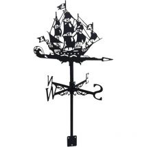 Girouette de jardin, girouette dans le jardin et l'extérieur, bateau pirate, girouette à voile