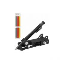 Mowze - Crayons De Menuisier Solide, Crayon De Charpentier, Outils De Traçage à Trous Profonds, Avec 6 Recharges, Marqueur Trou Profond Crayons De