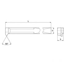 Outil din 282 filetage interieur droit 20x20 mm pour tour