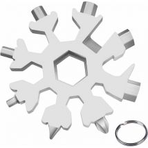 Outil Multifonction Flocon de Neige 18 en 1 Flocon Tournevis Outil Tout Puissant en Acier Inoxydable Portatif Ouvre Bouteille Cadeau Noel Pour les