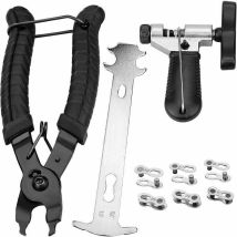 Outil Professionnel Réparation de Chaîne Vélo, Ensemble D'outils de Vélo Pince de Chaîne, Séparateur de Chaîne Universel, Indicateur d'usure de