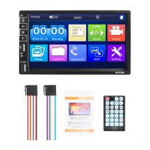 Erhope - lifcausal Autoradio Double din 7 Pouces avec Écran Tactile lcd Bluetooth, Lecteur MP5, Radio fm, Compatible tf/usb/aux-in, Liaison