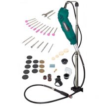 Outil multifonction rotatif 160W. Tige flexible et 40 accessoires inclus - Vonroc