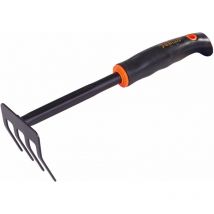 Brixo - Outils de jardin en acier à haute résistance avec Hercules Handle Plastic Rastrello 4 denti