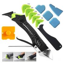 Outils de l'enlève Joint 5 en 1, Enlever Joint Silicone kit de Lisseur de Silicone Grattoir à Coulis