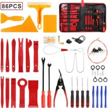 Outils pour Garnitures, 86 PCS Outils de Démontage Installation Garniture Intérieure Outils pour Garnitures Panneau de Porte Autoradio Kit Garniture