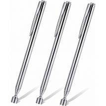 Csparkv - Outils Télescopiques Magnétiques 3 Pièces,Magnet de Ramassage,Tige Télescopique Magnétiques Extensible Portable,Tige d'extension Magnétique