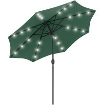 24 led Solar Powered Parasol Umbrella Garden Tilt Outdoor String Light Green - Green - Outsunny