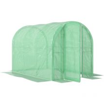 Outsunny 3 x 2 x 2m Polytunnel Greenhouse with Door, Galvanised Steel Frame