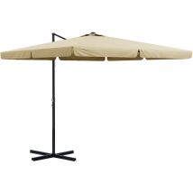 3(m)Garden Parasol Patio Umbrella w/ Crank Handle and Tilt Khaki - Khaki - Outsunny