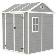 Capanno da Giardino in Resina con Pavimento e 2 Porte 1.8 x 1.8 m - Outsunny