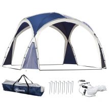 Outsunny - toldo de refugio 3,5x3,5 m toldo camping plegable con gancho bolsa de transporte impermeable y protección uv para terraza playa picnics