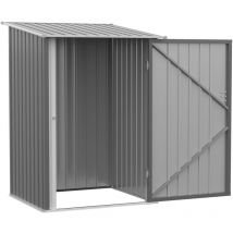 Outsunny - Casetta Porta Attrezzi e Porta 100x103x160 cm Acciaio Grigio
