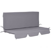 Cojín para columpio de 2 piezas 130x45x5 cm cojín para balancín cojín de asiento y respaldo acolchado para jardín terraza balcón exterior - Outsunny