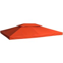Outsunny - Ersatzdach für Metallpavillon 3x4m wasserabweisend Pavillondach mit Doppeldach, Ersatzbezug für Gartenpavillon Partyzelt Gartenzelt