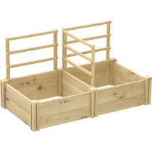 Fioriera con Traliccio in Legno di Abete 119x62.5x64 cm color Legno - Outsunny