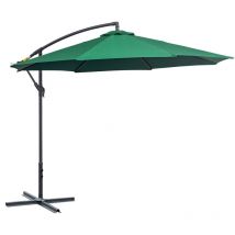 Ombrellone da Giardino 3x2.5 m in Acciaio e Poliestere Verde e Grigio - Outsunny