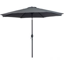Ombrellone da Giardino 3x2.5 m in Metallo e Poliestere Grigio Scuro - Outsunny