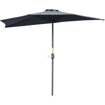 Ombrellone Semicircolare in Poliestere e Metallo 2.7x2.4 m - Outsunny