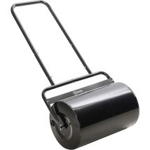 Rodillo para césped ancho 58cm Ø32cm rodillo de césped de 38L relleno de arena o agua con mango en u para jardín granja negro - Outsunny