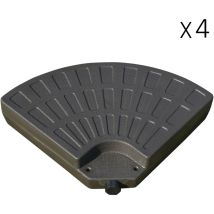 Set 4 Pzi Basamento Ombrellone da Giardino con Base a Croce - Outsunny