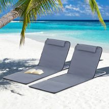 Outsunny Sonnenliege Klappbar Gartenliege Mit Kopfkissen Liegestuhl Mit 5-fach Verstellbare Rückenlehne Strandliege Mit Tragetasche Gartenstuhl Für 