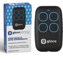 Gloca - Ouvre-porte d'auto-apprentissage facile pour Garage, télécommande à 4 canaux, fréquence 433 Mhz Blu