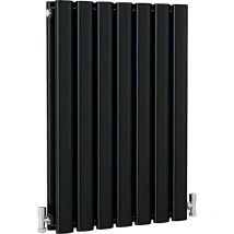 Sky Bathroom - Oval Column Radiator Horizontal 600x413mm Double Black