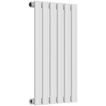 Lux Heat - Oval Horizontal Radiator - White - 600 mm x 360 mm (Single)