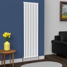 Lux Heat - Oval Vertical Radiator-White-1800 mm x 540 mm (Single)