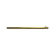 Ovale Stange 10x5mm, 70 bis 110cm, mit Befestigungshaken, Messing, 2 Stück
