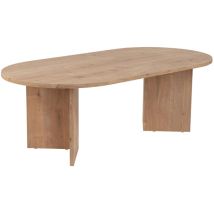 Ovaler Couchtisch – 119 cm – melaminbeschichtete Spanplatten – 39,8 cm hoch – 13,775 kg