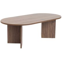 Ovaler Couchtisch – 119 cm – melaminbeschichtete Spanplatten – Höhe 39,8 cm – Tiefe 60 cm – Nettogewicht 13,775 kg