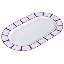 Ovaler Teller 36 Cm - Basque Blau - Nova Styl