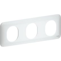 Schneider S260706 Ovalis – Abdeckplatte – 3-fach Horizontal Weiß