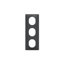 Schneider ovalis plaque triple verticale anthracite - S340726