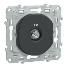 Ovalis - prise tv simple - Anthracite (S340405)
