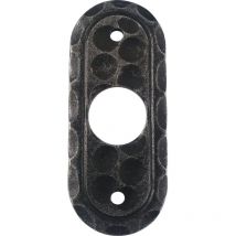 Drückerrosette sill oval, 30 x 42 mm, verzinkt schwarz passiviert - Halcö