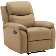 Mobilier Deco - ovar - Fauteuil relax en tissu camel