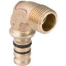 Oventrop - Geberit Mepla Übergangsbogen 601252005 ø 16mmxR 1/2, Rotguss, 90Grad, mit ag