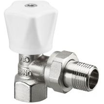 Oventrop HR Handregulierventil DN 10 3/8", PN 10 Eckausführung, Handrad Weiß
